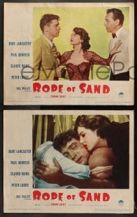 3k754 ROPE OF SAND 3 LCs 1949 sexy Corinne Calvet with Burt Lancaster & Paul Henreid, Dieterle!