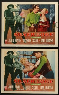 3k767 SILVER LODE 3 LCs 1954 cowboy John Payne, sexy Lizabeth Scott, Dan Duryea!