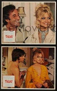 3k443 THERE'S A GIRL IN MY SOUP 8 LCs 1971 great images of Peter Sellers, young Goldie Hawn!