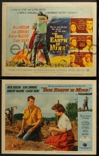 3k446 THIS EARTH IS MINE 8 LCs 1959 Rock Hudson, Jean Simmons, Dorothy McGuire, Claude Rains!