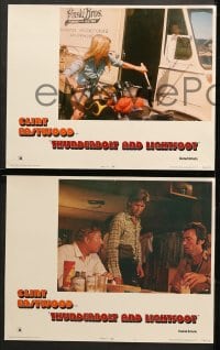 3k451 THUNDERBOLT & LIGHTFOOT 8 LCs 1974 Clint Eastwood, Jeff Bridges, George Kennedy, Cimino!