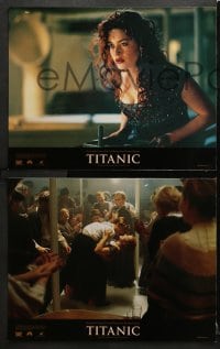 3k453 TITANIC 8 LCs 1997 Leonardo DiCaprio, Kate Winslet, great images from James Cameron epic!