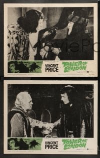 3k676 TOWER OF LONDON 4 LCs 1962 Vincent Price, Roger Corman, do you have the courage?