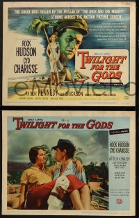 3k459 TWILIGHT FOR THE GODS 8 LCs 1958 images of Rock Hudson & sexy Cyd Charisse, Arthur Kennedy!
