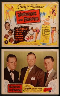 3k469 VARIETIES ON PARADE 8 LCs 1951 Jackie Coogan, Eddie Garr, Tom Neal, star-studded acts!