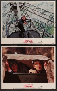 3k475 VIEW TO A KILL 8 LCs 1985 Roger Moore as James Bond, Christopher Walken, Grace Jones!