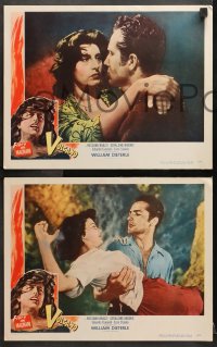 3k779 VOLCANO 3 int'l LCs 1951 lava-hot lovers Anna Magnani & Rossano Brazzi, foreign release!