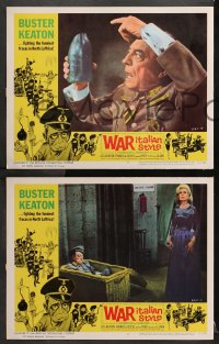 3k679 WAR ITALIAN STYLE 4 LCs 1966 Due Marines e un Generale, Buster Keaton as Nazi, Martha Hyer!