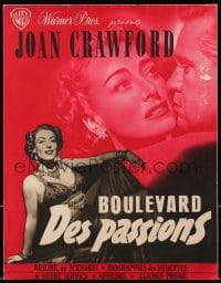 3m224 FLAMINGO ROAD French pressbook 1950 Michael Curtiz, sexy bad Joan Crawford, posters shown!