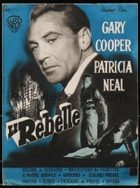 3m226 FOUNTAINHEAD French pressbook 1950 Gary Cooper & Patricia Neal in Ayn Rand classic!