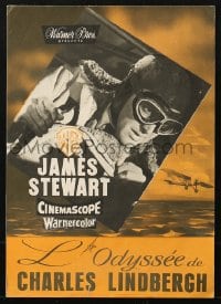 3m256 SPIRIT OF ST. LOUIS French pressbook 1957 James Stewart as Lindbergh, Wilder, posters shown!