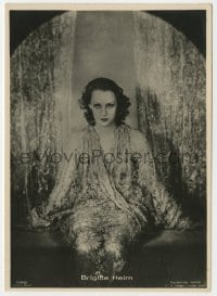 3m009 BRIGITTE HELM #4380/1 German Ross postcard 1929 seated portrait in wild beaded dress!