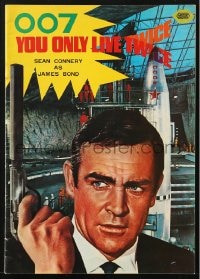 3m638 YOU ONLY LIVE TWICE souvenir program book 1967 Sean Connery as James Bond!
