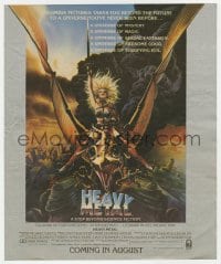 3m104 HEAVY METAL magazine ad 1981 classic musical animation, wild Chris Achilleos fantasy art!