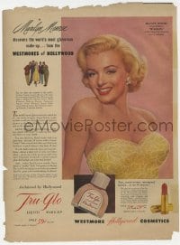 3m118 NIAGARA magazine ad 1953 Marilyn Monroe selling Tru-Glo for Westmore Hollywood Cosmetics!