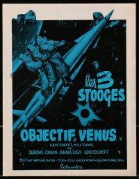 3m158 HAVE ROCKET WILL TRAVEL Belgian pressbook 1959 great art of The Three Stooges in space!