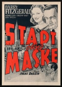 3m180 NAKED CITY German pressbook 1949 Jules Dassin & Mark Hellinger's noir classic, Neudamm art!