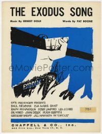 3m301 EXODUS sheet music 1961 art of hand raising rifle by Saul Bass, the main theme song!