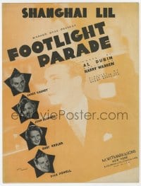 3m304 FOOTLIGHT PARADE sheet music 1933 James Cagney, Joan Blondell, Keeler, Powell, Shanghai Lil!
