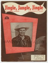 3m307 FOREST RANGERS sheet music 1942 Jingle Jangle Jingle, great portrait of Gene Autry!