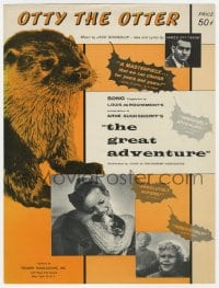 3m311 GREAT ADVENTURE sheet music 1955 Otty the Otter by Jack Shaindlin & James Pattarini!
