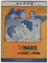 3m350 NIGHT AT THE OPERA sheet music 1935 Marx Bros, Allan Jones & Kitty Carlisle, Alone!