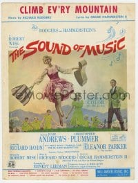 3m386 SOUND OF MUSIC sheet music 1965 Howard Terpning art of Julie Andrews, Climb Ev'ry Mountain!