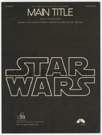 3m389 STAR WARS sheet music 1977 the main theme from the original movie by John Williams, rare!