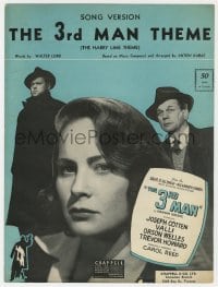 3m396 THIRD MAN Canadian sheet music 1949 Orson Welles classic noir, The Harry Lime Theme!
