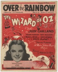 3m408 WIZARD OF OZ English sheet music 1939 Over the Rainbow, most classic song from the movie!