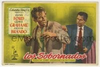 3m669 BIG HEAT horizontal Spanish herald 1954 Glenn Ford & Lee Marvin, Fritz Lang noir, different!