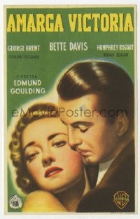 3m703 DARK VICTORY Spanish herald 1948 different close up art of Bette Davis & George Brent!