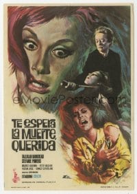 3m713 DIE DIE MY DARLING Spanish herald 1967 Stephanie Powers, cool completely different Carlos Escobar art!