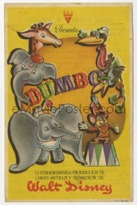 3m727 DUMBO Spanish herald 1944 different colorful art from Walt Disney circus elephant classic!