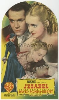 3m794 JEZEBEL die-cut Spanish herald 1951 Bette Davis, Henry Fonda, William Wyler, different!