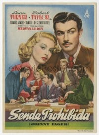 3m795 JOHNNY EAGER Spanish herald 1949 different image of sexy Lana Turner & Robert Taylor!