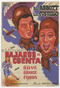 3m797 KEEP 'EM FLYING Spanish herald 1944 Bud Abbott & Lou Costello in the United States Air Force!