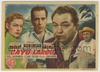 3m798 KEY LARGO Spanish herald 1949 Humphrey Bogart, Lauren Bacall, Edward G. Robinson, Barrymore