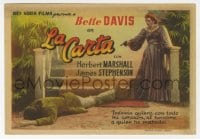 3m813 LETTER Spanish herald 1942 different image of Bette Davis, who shot her cheating lover!