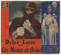 3m820 MAD LOVE 4pg Spanish herald 1935 Peter Lorre, Frances Drake, Colin Clive, different images!