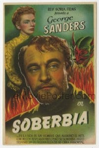 3m834 MOON & SIXPENCE green Spanish herald 1942 different art of George Sanders as artist Gauguin!