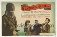 3m843 MYSTERIOUS DOCTOR SATAN part 1 Spanish herald 1953 different image of masked man with gun!