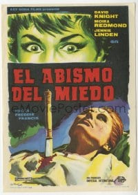 3m849 NIGHTMARE Spanish herald 1964 David Knight & Moira Redmond in English Hammer horror!