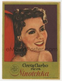 3m851 NINOTCHKA 3x4 Spanish herald 1941 portrait of Greta Garbo, directed by Ernst Lubitsch!