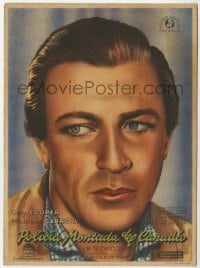 3m858 NORTH WEST MOUNTED POLICE Spanish herald 1945 Cecil B. DeMille, portrait of Gary Cooper!