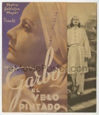 3m869 PAINTED VEIL 4pg Spanish herald 1935 Greta Garbo, Herbert Marshall, George Brent, different!
