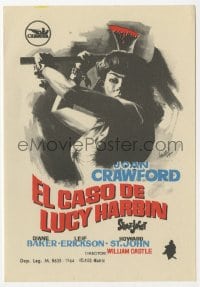 3m937 STRAIT-JACKET Spanish herald 1964 Hermida art of ax murderer Joan Crawford, William Castle!