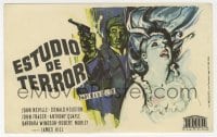3m943 STUDY IN TERROR Spanish herald 1966 best different art of John Neville as Sherlock Holmes!