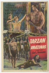 3m946 TARZAN & THE AMAZONS Spanish herald 1946 Johnny Weissmuller, Brenda Joyce, Johnny Sheffield