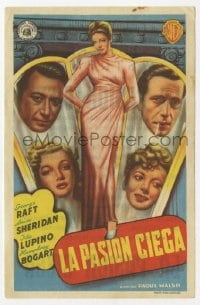 3m955 THEY DRIVE BY NIGHT Spanish herald 1948 Humphrey Bogart, George Raft, Ann Sheridan, Ida Lupino